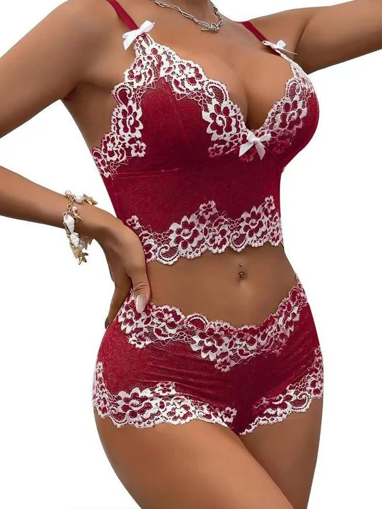 Midnight Elegance Lace Set