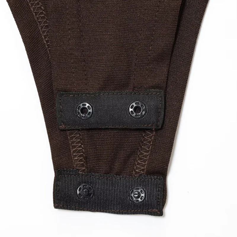 Brown Halter Bodysuit – Open Back