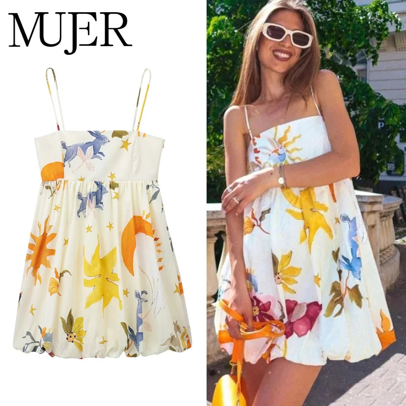 MUJER Sleeveless Backless Mini Dress